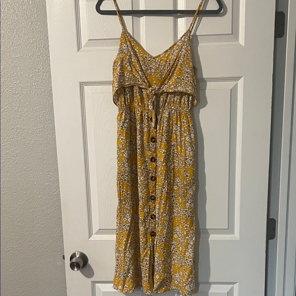 Mimi Chica Yellow Floral Midi Dress